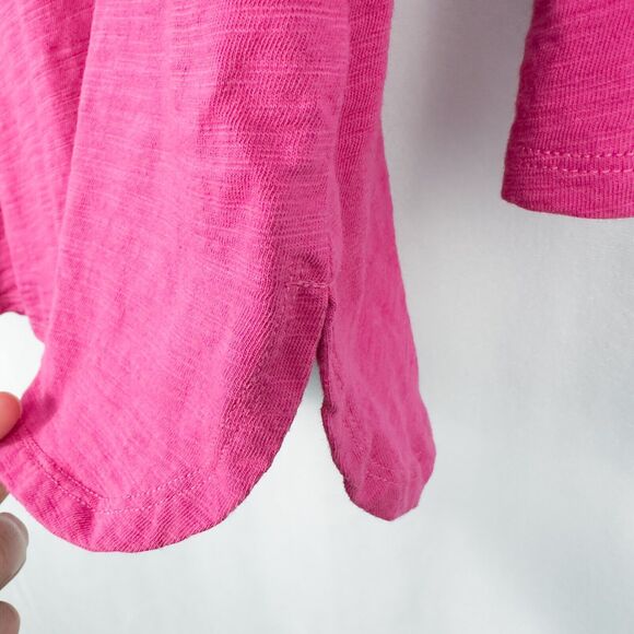 Soft Surroundings Pamplona Tunic Top Womens Petite Small Pink Cotton Button Up - Picture 13 of 14